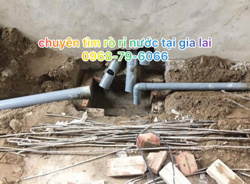 dò tìm chổ rò rỉ ống nước âm tường gia lai